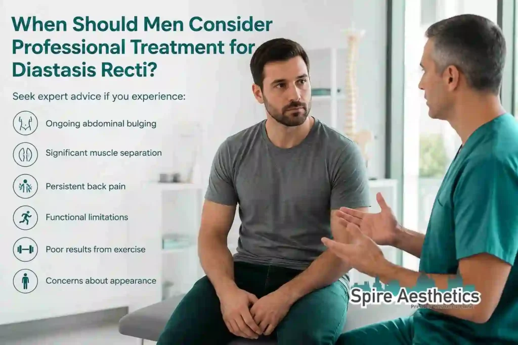 When Should Men Consider Professional Treatment for Diastasis Recti Bridgwater?